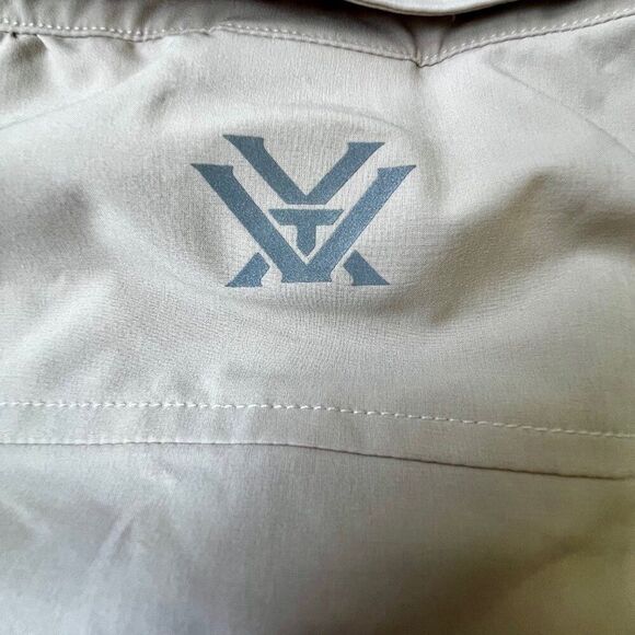 Vortex Tan Stretchy Mesh Vented Pockets Roll Up Long Sleeves Lightweight Shirt - Picture 4 of 11